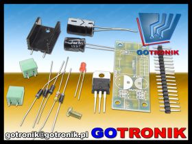 Zasilacz stabilizowany 12V 7812 - zestaw do samodzielnego montażu