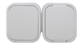 B2 Gniazdo Pojedyncze N/T 2P+Z, Bryzgoodp.+ Łącznik Ip54 Biały 00060278