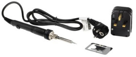 Lutownica, elektryczna 220V Variable Temperature, 50W, Typ F — wtyczka Schuko z konwerterem UK, RS PRO