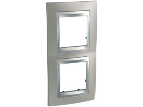 UNICA TOP Ramka 2 podwójna pionowa nikiel mat MGU66.004V.039 SCHNEIDER ELECTRIC