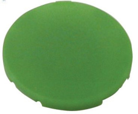 Button plate, round, green, for pushbutton, 216424