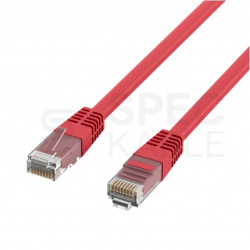 Patchcord UTP kat.5e kabel sieciowy LAN 2x RJ45 linka czerwony 10m EFB