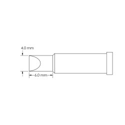 Grot lutowniczy ołówkowy Metcal do Lutownica Dłuto 4.0 x 6 mm GT4