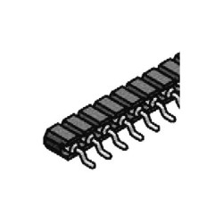 Fischer MK 24 SMD 20 Precision Female Header 1x20 Horizontal 2.54mm 3.3mm Pins