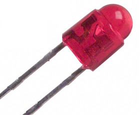 LED, THT, czerwona, 2-Pin, 1,9 V, 40°, ROHM