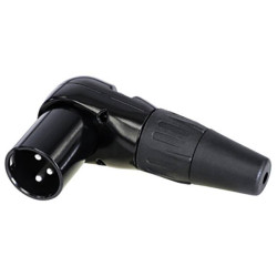 Rean RC3MR-BAG Right Angle XLR Connector 3-Pin Plug 1pc