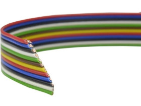 Przewód wstążkowy montażowy TLWY 12x0,5 300V kolorowy Technokabel /50m/