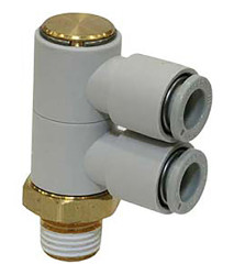 Złączka pneumatyczna R 3/8 męskie Wciskane 8 mm SMC Adapter gwintowany kolankowy R 3/8 męskie