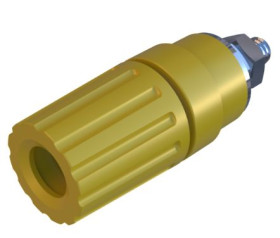 Gniazdo montażowe, śred.: 15mm, Żółty, 35A, 60V dc