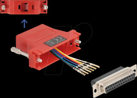 67099 Adapter D-Sub 25 Pin jack &gt; RJ12 jack Mounting kit, red