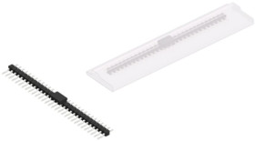 Pin header, 30 pole, pitch 2.54 mm, straight, black, SL12SMD03130ZBSM