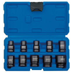 Draper 83092 1/2" Sq. Dr. Metric Impact Socket Set (10 Piece)