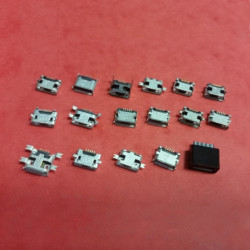 Zestaw gniazd microUSB - 17szt.