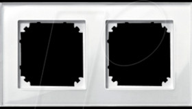 489219 M-PLAN real glass frame - 2-gang, brilliant white