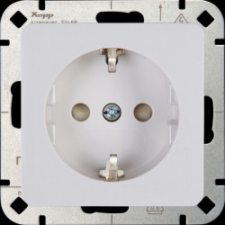 915013000 HK02 outlet, increased touch protection, Arctic white