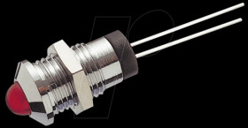 SMQS081 LED, wired, 5 mm, yellow, external reflector, Ø8 mm, 58 mcd, 50°