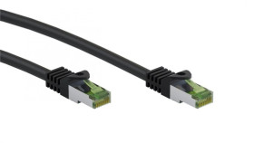 Kabel krosowy RJ45 z surowym kablem CAT 8.1 S/FTP, AWG 26, czarny, 20m , 61100