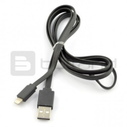 Przewód USB A - Lightning 8 do iPhone / iPad / iPod - płaski 1m