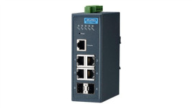 Zarządzalny Switch Przemysłowy - 4 Porty Fast Ethernet, 2 Porty Gigabit Sfp...