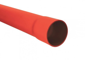 Rura osłonowa sztywna cienkościenna z kielichiem ROSc-M 160/5 czerwony 10966 /6m/
