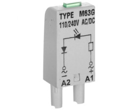 Moduł sygnalizacyjny L (dioda: LED zielony) 110-230 V AC/DC M63G szary 854854