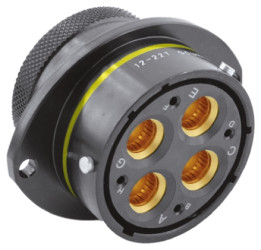 Złącze wielostykowe przemysłowe 4-pinowe, panelowe Gniazdo Souriau Sunbank by Eaton