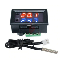 Thermostat 12V W2 -50°C to 110°C - Red-Blue - with Temperature Controller & Relay
