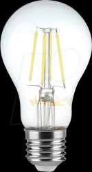 214272 LED lamp E27, 6 W, 600 lm, 3000 K, filament