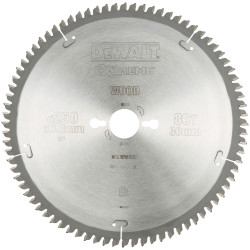 DEWALT DT4287-QZ Circular Saw Blade 250 x 30mm x 80T Series 40 Extra Fine Finish