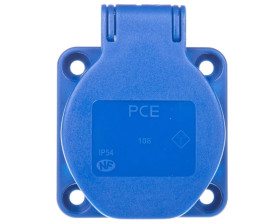 Gniazdo tablicowe 10/16A 2P+Z 230V niebieskie IP54 /bezśrubowe/ 108-0b