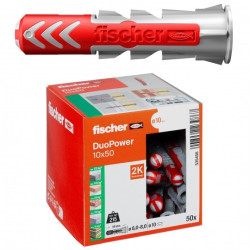 Kołki rozporowe uniwersalne DuoPower 10x50mm 2-składnikowe do wszystkich typów podłoża FISCHER 50szt
