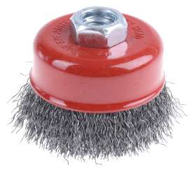 Szczotka doczołowa, Stal, szerkość: 75mm, M14 x 2 mm