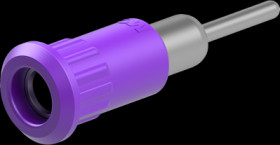 4 mm socket, round plug connection, mounting Ø 8.2 mm, purple, 64.3011-26