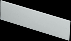 Front plate, aluminum, (W x H) 124.2 x 33.6 mm, light gray, for SHELL-TYPE CASES O/V 190, Vers. I/V, A9114111