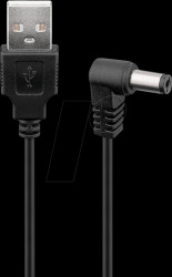55156 Converter USB A male to 2.5mm DC male, 1.5 m