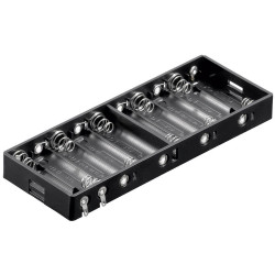 Goobay 11986 Battery Tray 10x AA Solder Lug 151x57.3x15.8 mm