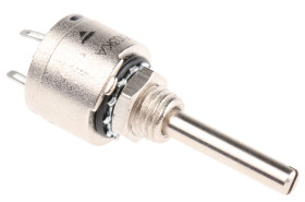 Potencjometr 10kΩ typ Obrotowy Vishay średnica wału 3,18 mm 0.75W długość wału 22mm średnica 12.7mm Montaż panelowy