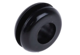 RS PRO Przelotka kablowa średnica otworu 7.4 mm Czarny Ø 5 mm Przelotka kablowa Polichlorek winylu Ø 5 mm 85 °C 0 °C