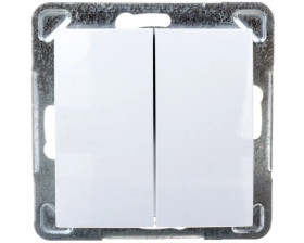 IMPRESJA Przycisk podwójny zwierny biały ŁP-17Y/m/00