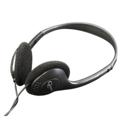 Słuchawki nauszne GEMBIRD czarne,jack 3,5mmm MHP-123