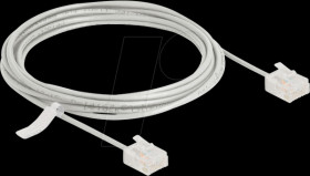 80770 RJ45 Network Cable Cat.6 UTP Ultra Slim 3 m grey with short plug