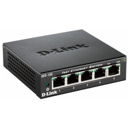 D-Link DES-105/B 5-Port Fast Ethernet Unmanaged Desktop Switch