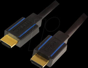 CHB005 HDMI cable, A/M to A/M, 4K/60 Hz, certified, black/blue, 3 m