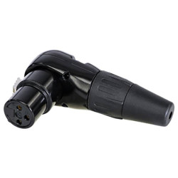 Rean RC3FR-B XLR Connector Right Angle 3 Pins 1pc