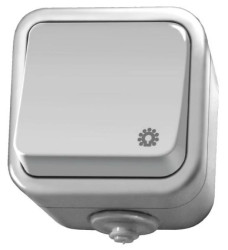 DELFINA Przycisk hermetyczny /światło/ IP44 biały ŁNH-5D/00