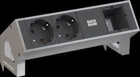 902.403 DESK2 2x protective contact 1x ABD GST18 Inox