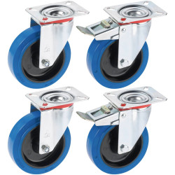 d&#xF6;rner &#x2B; helmer 450677 Swivel wheel 125mm 200kg 4 pcs Castors &amp; Wheels