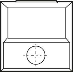 Cap, wide, with 1 LED hole, (L x W x H) 17.3 x 17.1 x 6.3 mm, black, for short-stroke pushbutton DIGITAST, 719-0105-000