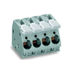 WAGO 2716-102 2 Pole 10mm 76A 30&#xB0; Lever PCB Terminal Block Grey