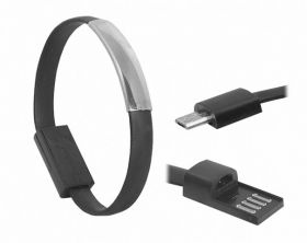 KABEL MICROUSB BRANSOLETKA CZARNA